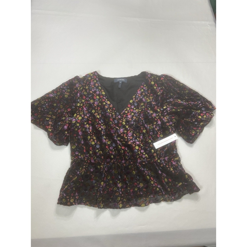 ModCloth Mystifying Musings Velvet Top Womens XL Dots Fairy Goblincore Whimsy